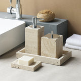 Travèra Beige Travertin Badezimmer-Set