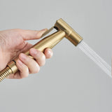 AquaClean Schwarzer Bidet-Wasserhahn – Edelstahl WC-Duschkopf Wandmontage Shattaf Set