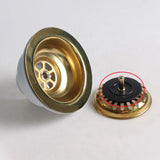 Aurelio Edelstahl Spülbecken Sieb mit Gold Finish – 114mm Ablaufstopfen für Küche und Bad