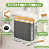 RollGuard Eleganter WC-Papierkorb mit Deckel – Geschlossener Aufbewahrungsbehälter für Toilettenpapier