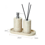 Travèra Beige Travertin Badezimmer-Set
