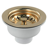 Aurelio Edelstahl Spülbecken Sieb mit Gold Finish – 114mm Ablaufstopfen für Küche und Bad