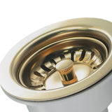 Aurelio Edelstahl Spülbecken Sieb mit Gold Finish – 114mm Ablaufstopfen für Küche und Bad