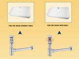 AquaStop Messing Geruchsdichter Siphon & Pop-up Ablaufset – Für Waschbecken & Bad