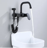 AquaJet Wandarmatur in Schwarz aus Messing