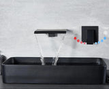 Waterval Wastafelkraan – Dubbele Handvatten | Chroom & Mat Zwart | 2-Gats Wand- of Tafelmontage