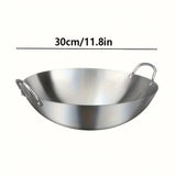 ChefMaster – Großer Edelstahl-Wok mit Doppelgriffen