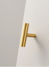 Nurlin T-Bar Messing Möbelgriff – Rund, Extra Lang, Modernes Design für Schränke, Schubladen & Kühlschrank