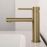 ROSEVÉRA Brushed Gold – Design Waschtischarmatur aus Edelstahl (Einloch, Einhebel)