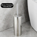 SteelClean Luxus-Toilettenbürste mit Wandhalterung – Schwarzes Edelstahldesign