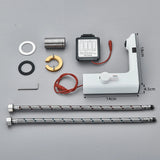 Weißer Smart Sensor Waschtischarmatur mit Digitalanzeige – Berührungsloser Mischer | Warm- und Kaltwasser | Für Badezimmer