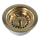 Aurelio Edelstahl Spülbecken Sieb mit Gold Finish – 114mm Ablaufstopfen für Küche und Bad