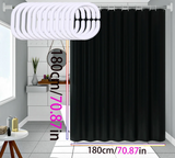 AquaShield Schwarzer Duschvorhang – Wasserdicht, stilvoll und umweltfreundlich – Reines schwarzes Design