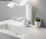 Goldglanz Waschtischarmatur mit Wasserfallauslauf und Einhebelmischer