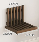 Ultra-Schmale Klappbare Wandbank – Bohrfreie Massiv-Bambus Schuhbank