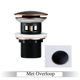 LuxDrain Pop-Up-Abflussstöpsel – Stilvoller Waschbeckenstöpsel in Schwarz, Gold und Rosé