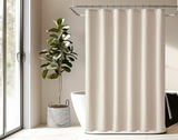 Luxuriöser Duschvorhang aus Leinen – Wasserdicht und dickes Kunstleinen