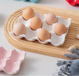 OvoLux Keramik Eierhalter – 6- & 12-Fach Eierablage für Küche & Kühlschrank