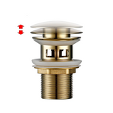 LuxePop Pop-Up Abflussstöpsel – Edle Waschbecken-Abflusslösung in Schwarz, Gold & Roségold