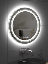 LUVODI Runder Smart LED Badezimmerspiegel