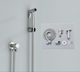 AquaClean Schwarzer Bidet-Wasserhahn – Edelstahl WC-Duschkopf Wandmontage Shattaf Set