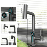 Wasserfall-Waschtischarmatur mit digitaler Temperaturanzeige und höhenverstellbarem Auslauf