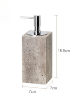 WabiSabiStone Natur-Silberasche Badezimmer-Accessoires – Luxus Cave Stone Set