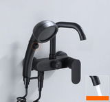 AquaJet Wandarmatur in Schwarz aus Messing