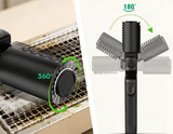 GrillKraft Elektro-Grillbürste – Elektrischer Grillreiniger mit 3 Geschwindigkeitsstufen | 180° Verstellbarer Bürstenkopf | Für Grillplatten & Räuchergrills