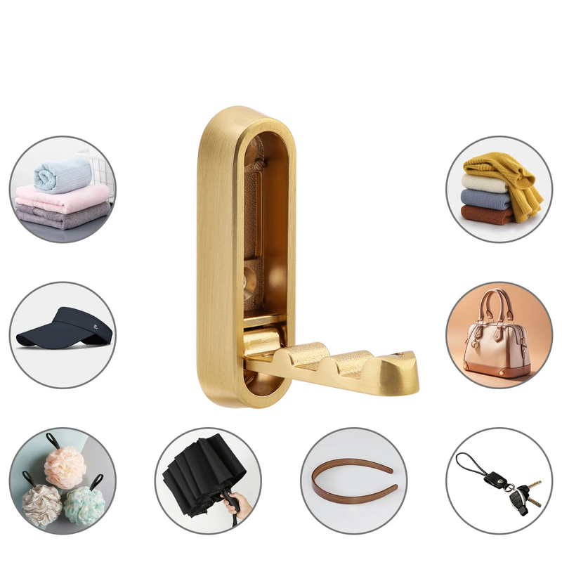 FoldMate 4er-Set – Klappbare Wandhaken aus Zinklegierung