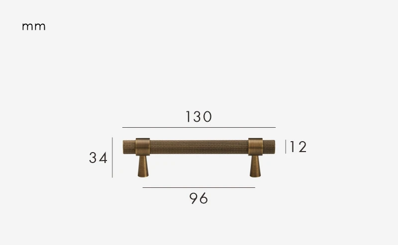 Nurlin Massiver Messing T-Bar Griff