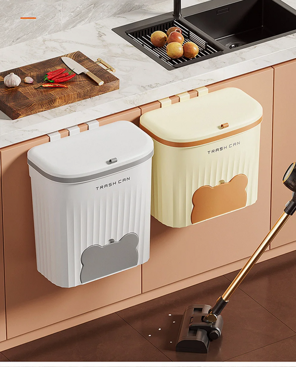 EcoBin Küchen- & Badezimmer Wandmülleimer – 8.5L / 12L mit Deckel