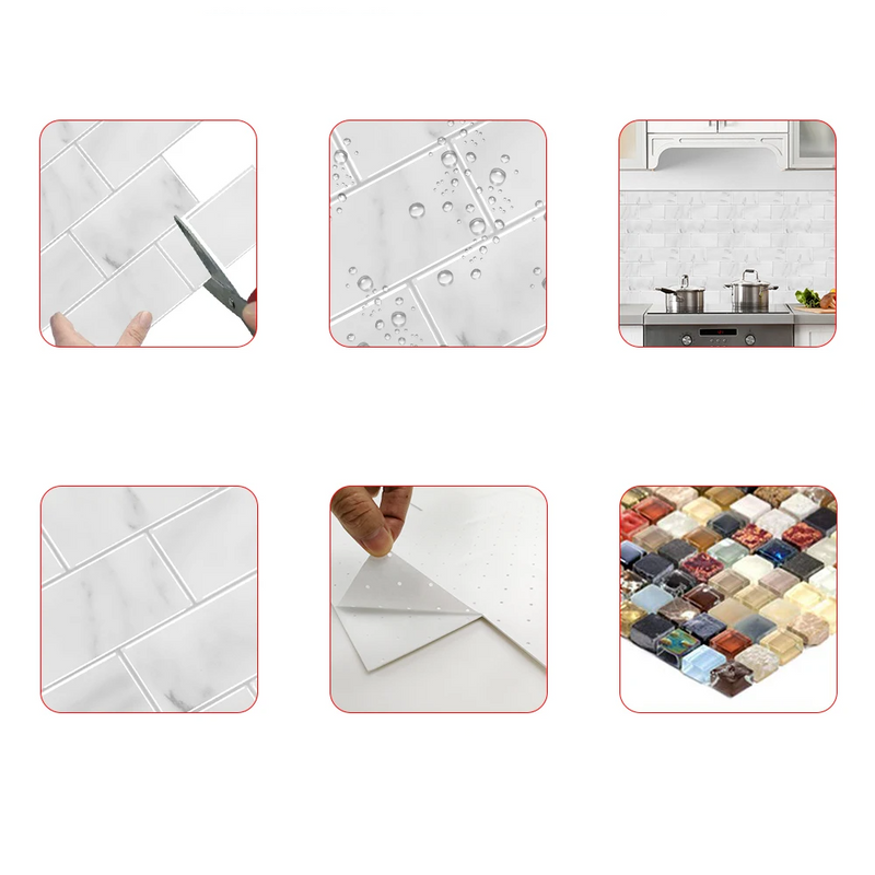 VividTiles Selbstklebende 3D Wandfliesen