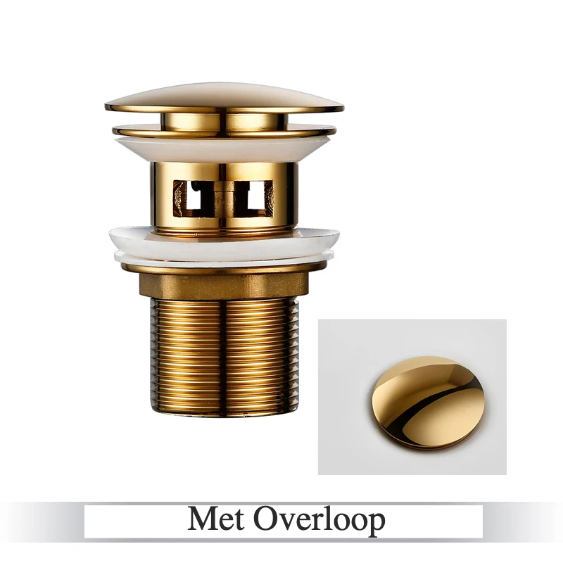 LuxDrain Pop-Up-Abflussstöpsel – Stilvoller Waschbeckenstöpsel in Schwarz, Gold und Rosé