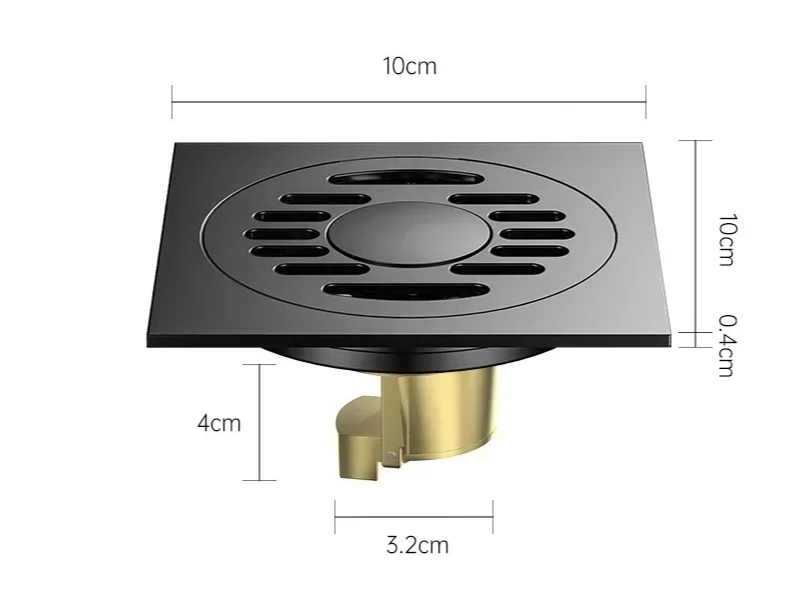 AquaShield Quadratischer Edelstahl-Bodenablauf