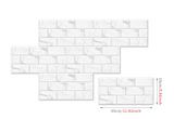 RetroBrick – 6-teiliges Selbstklebendes Retro Ziegelmuster Wandsticker-Set (30x15cm)
