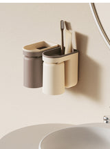 DuoClean 2-in-1 Wandhalterung für Zahnbürste und Becher – Clevere Aufbewahrung ohne Bohren