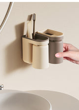 DuoClean 2-in-1 Wandhalterung für Zahnbürste und Becher – Clevere Aufbewahrung ohne Bohren