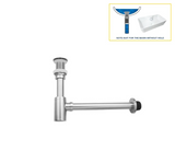 AquaStop Messing Geruchsdichter Siphon & Pop-up Ablaufset – Für Waschbecken & Bad
