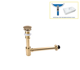 AquaStop Messing Geruchsdichter Siphon & Pop-up Ablaufset – Für Waschbecken & Bad