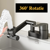 Aqua Twist Duo-Flex Waschtischarmatur – 360° drehbarer Zweilochhahn für Warm- und Kaltwasser
