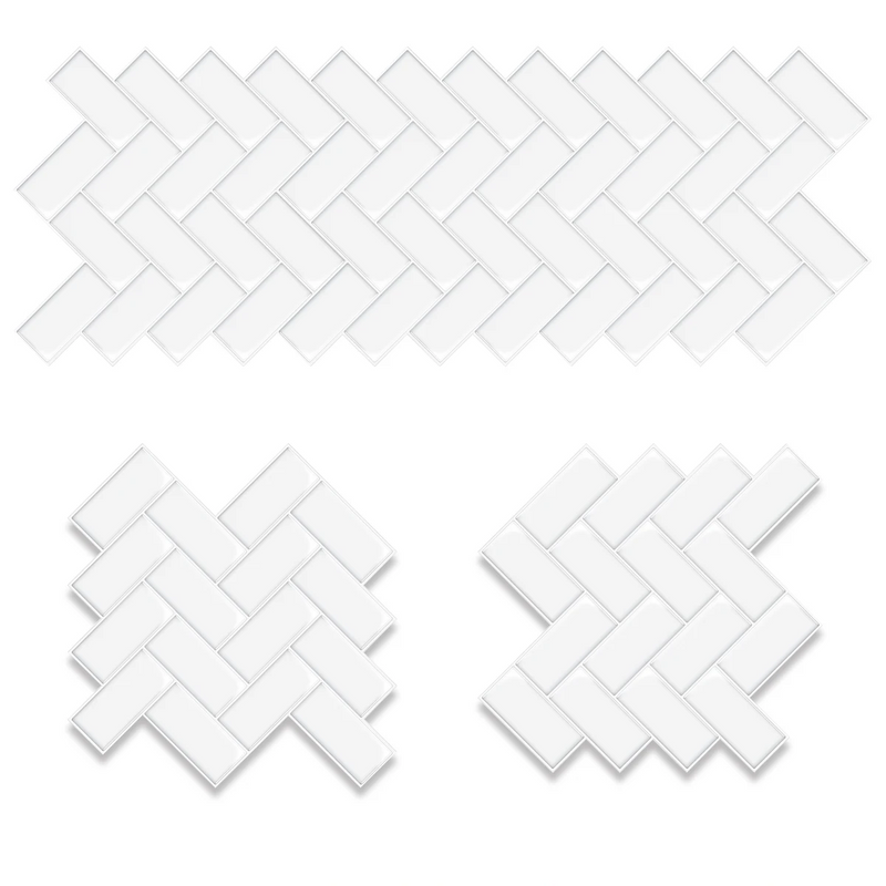StickaTile 3D Fliesenoptik Wandaufkleber – Selbstklebende Hitzebeständige Fliesensticker (10 Stück)