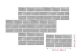 RetroBrick – 6-teiliges Selbstklebendes Retro Ziegelmuster Wandsticker-Set (30x15cm)