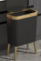 GoldenSlim Moderner Mülleimer mit Deckel