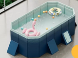 GartenOase Faltbecken – Nicht Aufblasbarer Rahmenpool für Erwachsene & Kinder | Verdickte Faltkonstruktion | Tragbares Schwimmbecken für Garten & Terrasse