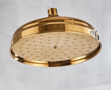 AurumRain Regendusche Kopf – Gebürstetes Gold Messing Duschkopf | Rundes Design | Luxuriöses Duscherlebnis
