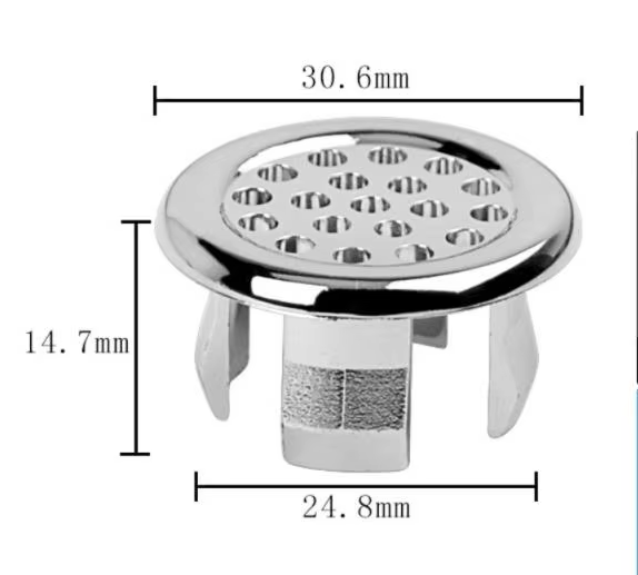 LuxDrain RingCover – Messing-Überlaufring für Waschbecken