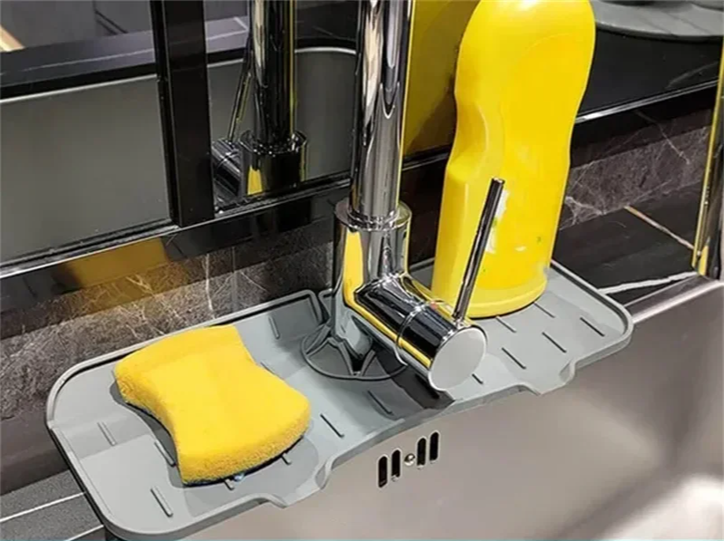 DripShield – Silikon Wasseraufnahme-Küchenmatte für Wasserhahn & Spülbecken