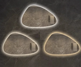 NordiLux Design Badezimmerspiegel – Smarter LED-Wandspiegel mit unregelmäßiger Form und Aluminiumrahmen