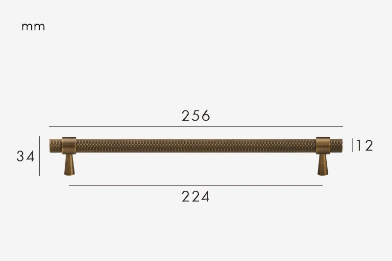 Nurlin Massiver Messing T-Bar Griff